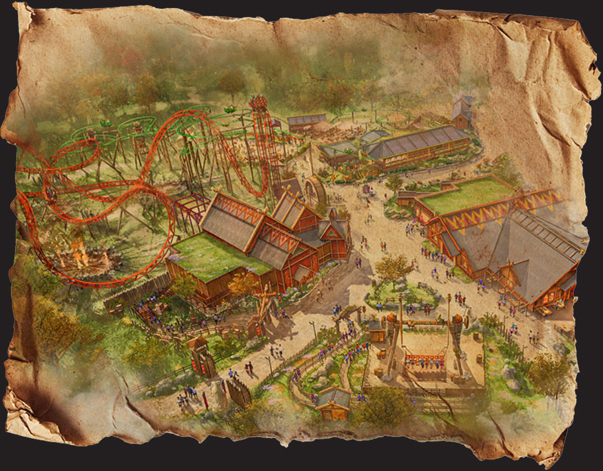 A map of Valgard, our new Viking-themed land.