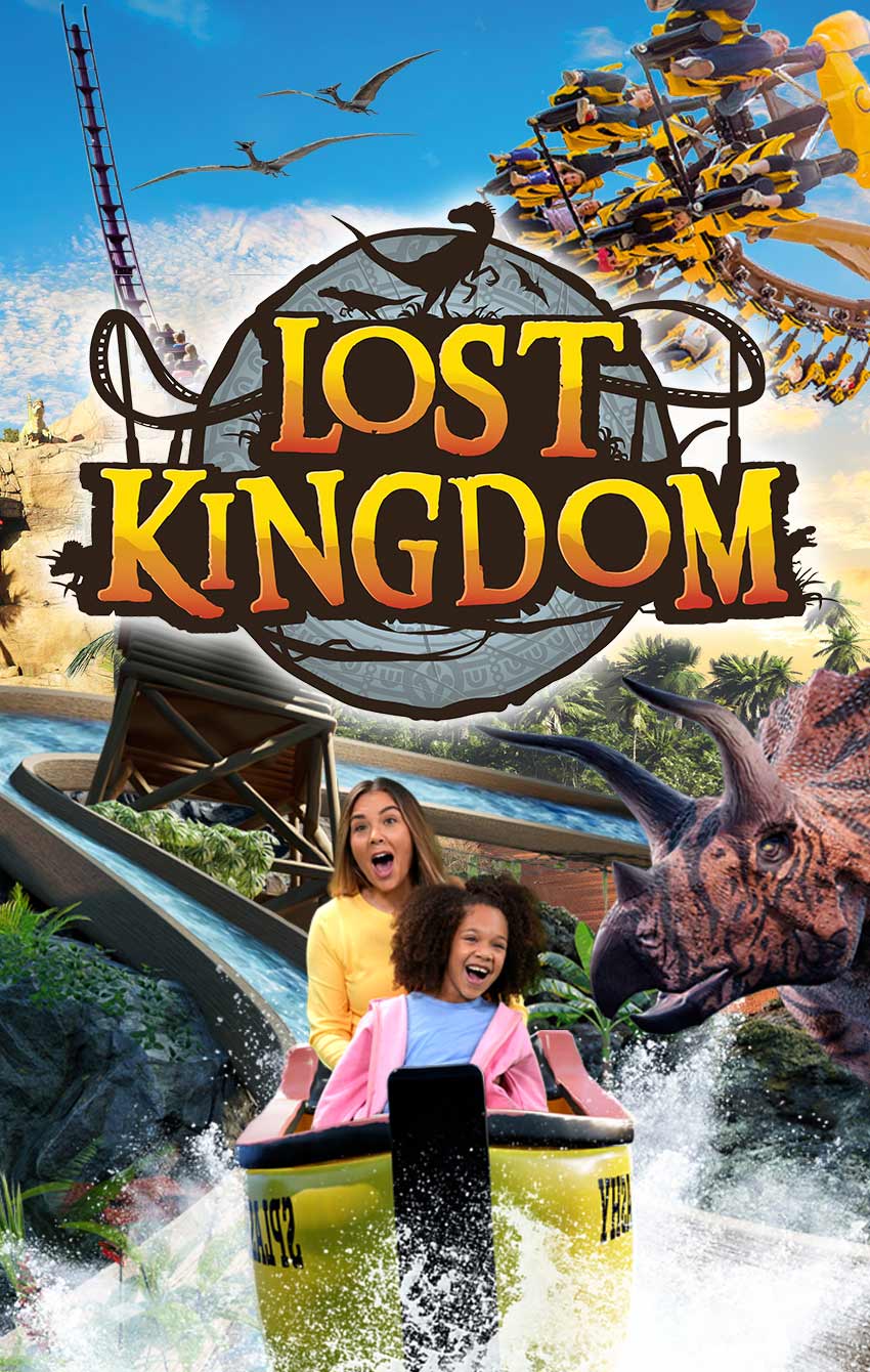 Children at lost kingdom banner